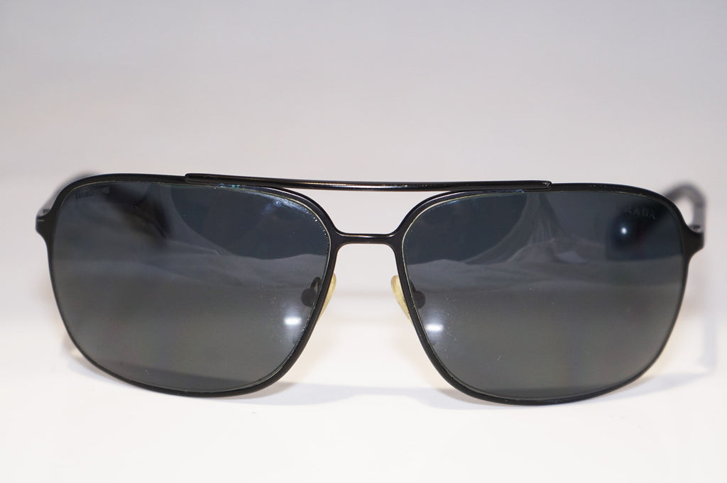 PRADA Mens Designer Polarized Sunglasses Black Aviator SPS 54O 1BO-5Z1 16513