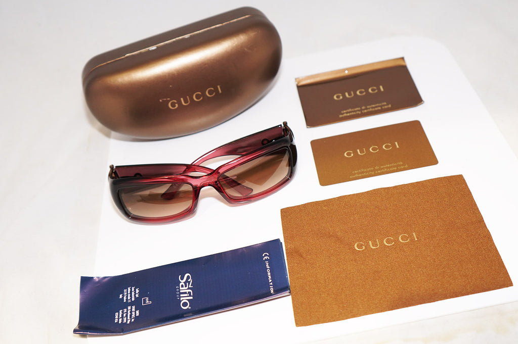 GUCCI Womens Designer Sunglasses Burgundy Rectangle GG 2943 TXV5J 16403