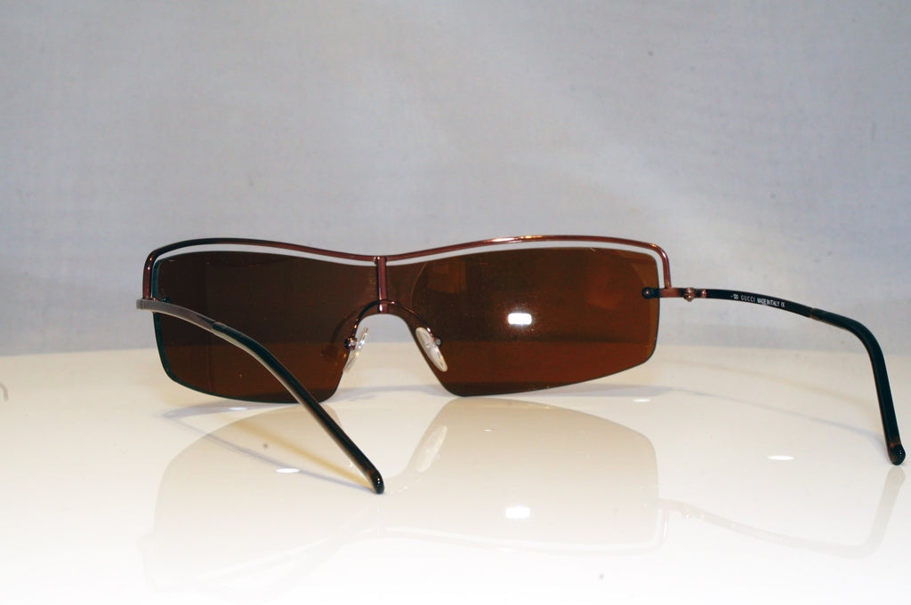 GUCCI Mens Vintage 1990 Designer Sunglasses Brown Shield GG 2683 T6T 17657