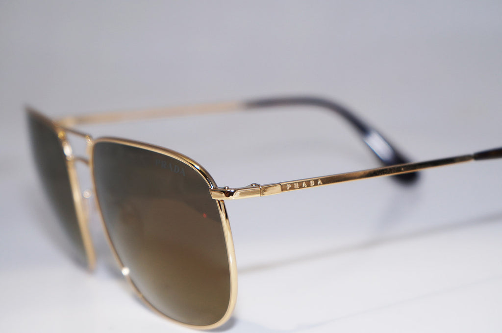 PRADA Immaculate Mens Designer Sunglasses Gold Aviator SPR 52T 5AK-4L0 16499