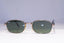 RAY-BAN Mens Vintage 1990 Designer Sunglasses Black Rectangle W2728 - 19958