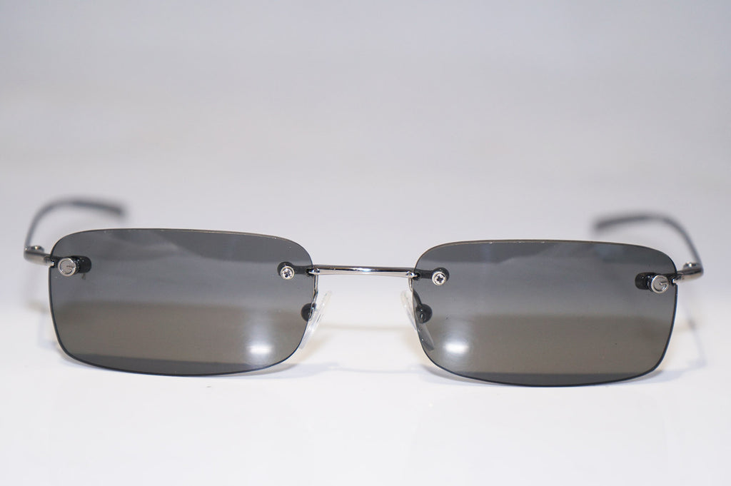 GUCCI 1990 Vintage Mens Designer Sunglasses Silver Rectangle GG 1715 6LBCE 16522