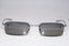 GUCCI 1990 Vintage Mens Designer Sunglasses Silver Rectangle GG 1715 6LBCE 16522