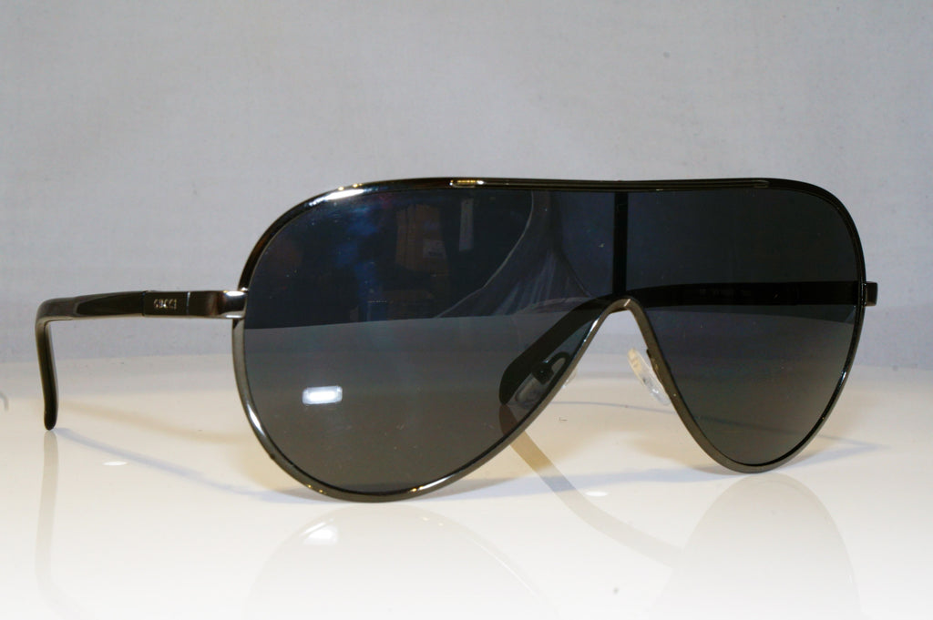 GUCCI Mens Unisex Designer Sunglasses Black Shield GG 1650 TW3 17433