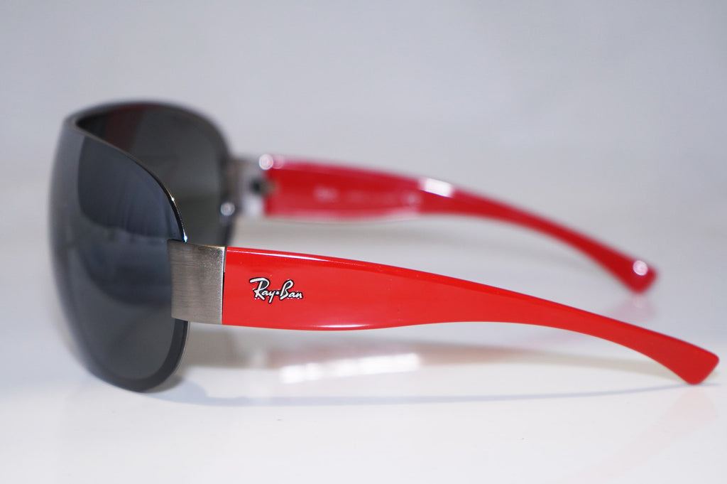 RAY-BAN Mens Designer Sunglasses Red Shield RB 3350 004/88 16255