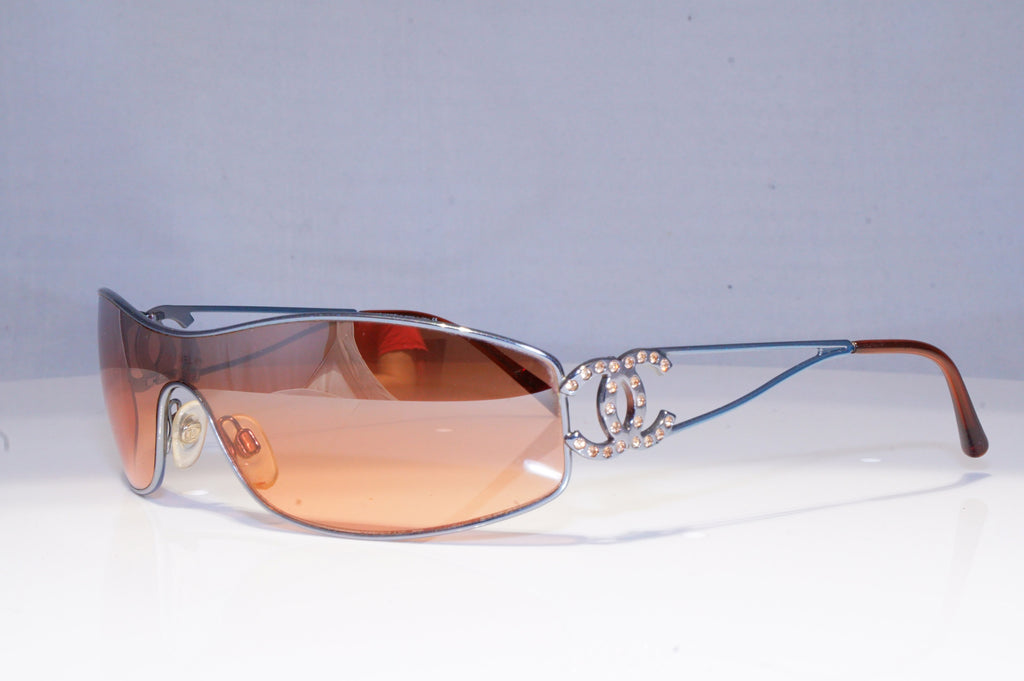 CHANEL Womens Diamante Designer Sunglasses Silver Shield 4073 C232/7H 19937