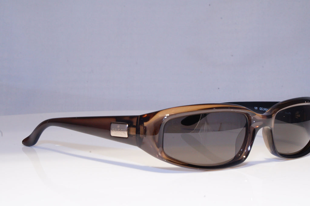 GUCCI Mens Vintage 1990 Designer Sunglasses Brown Rectangle GG 2454 E8K 19928