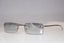 GUCCI 1990 Vintage Mens Designer Sunglasses Silver Rectangle GG 1715 6LB6R 15397