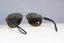 PRADA Mens Mirror Designer Sunglasses Black Pilot SPS 55Q DG1-5M2 18887