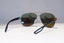 PRADA Mens Mirror Designer Sunglasses Black Pilot SPS 55Q DG1-5M2 18887