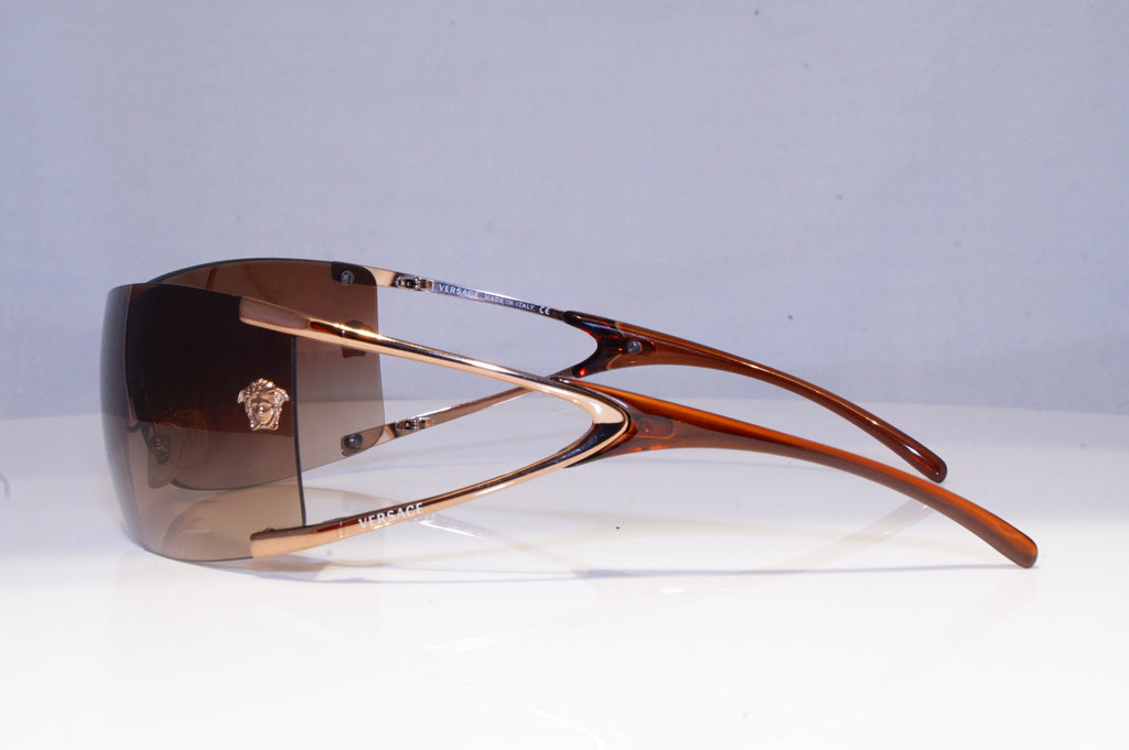 VERSACE Womens Designer Sunglasses Brown Shield EDGE LENSE 2052 1169/13 19906