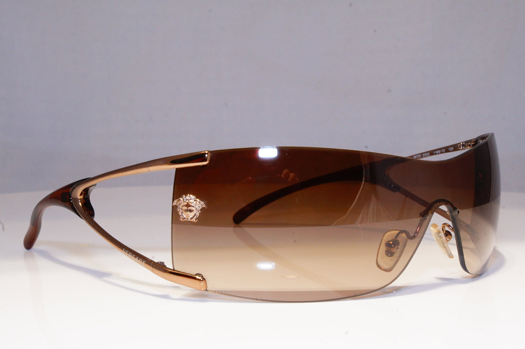 VERSACE Womens Designer Sunglasses Brown Shield EDGE LENSE 2052 1169/13 19906