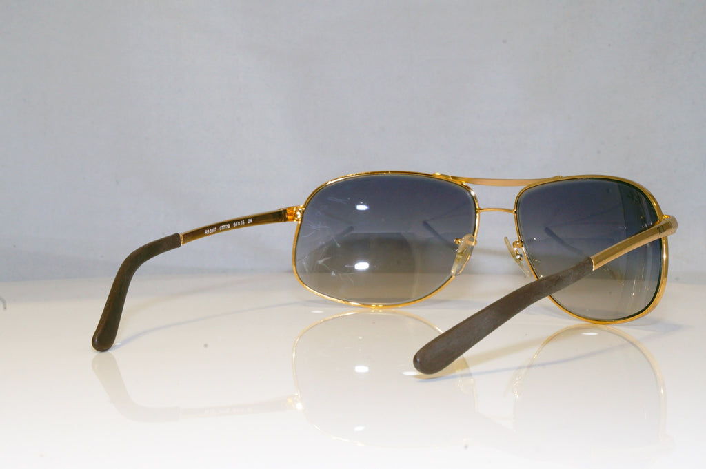 RAY-BAN Mens Designer Sunglasses Gold Aviator RB 3387 077/7B 17719