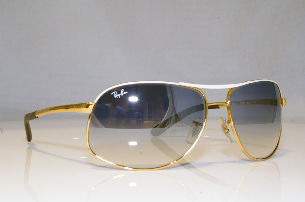 RAY-BAN Mens Designer Sunglasses Gold Aviator RB 3387 077/7B 17719