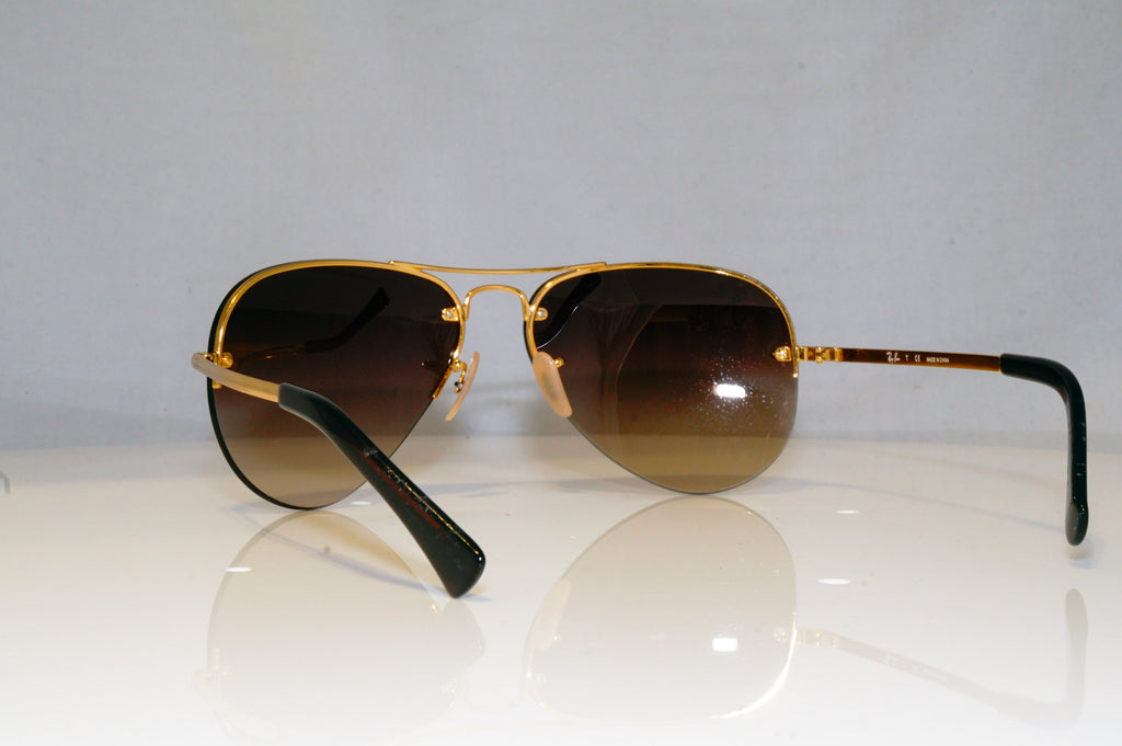 RAY-BAN Mens Designer Sunglasses Gold Aviator RB 3449 001/13 17765