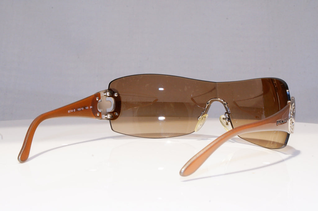 BVLGARI Womens Diamante Designer Sunglasses Brown Shield 8014-B 102/13 18899