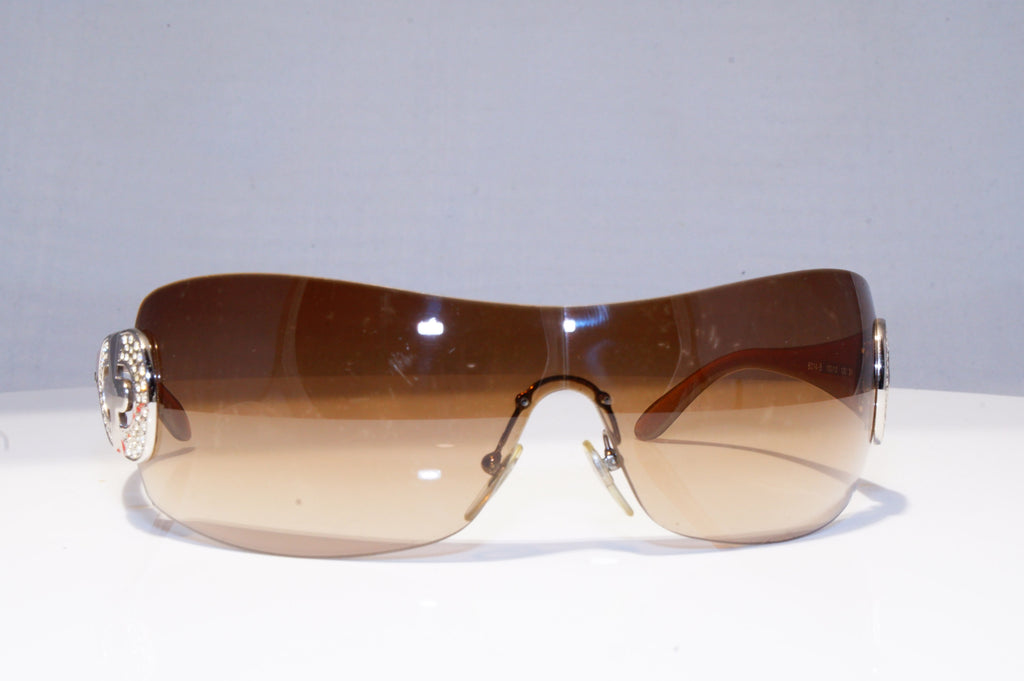 BVLGARI Womens Diamante Designer Sunglasses Brown Shield 8014-B 102/13 18899