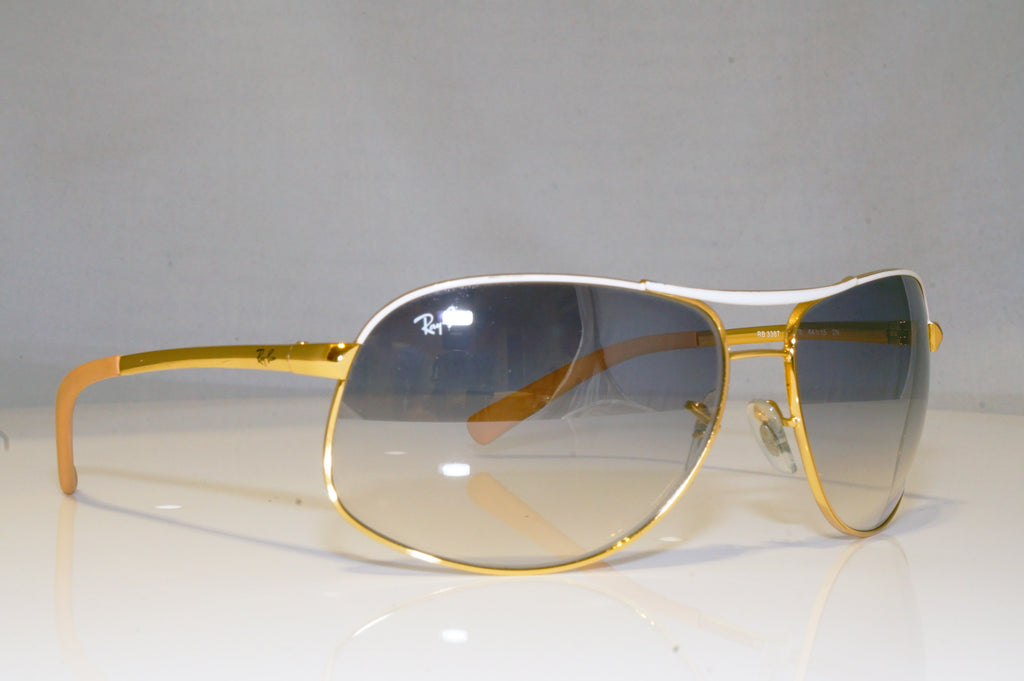 RAY-BAN Mens Designer Sunglasses Gold Aviator RB 3387 077/7B 17771