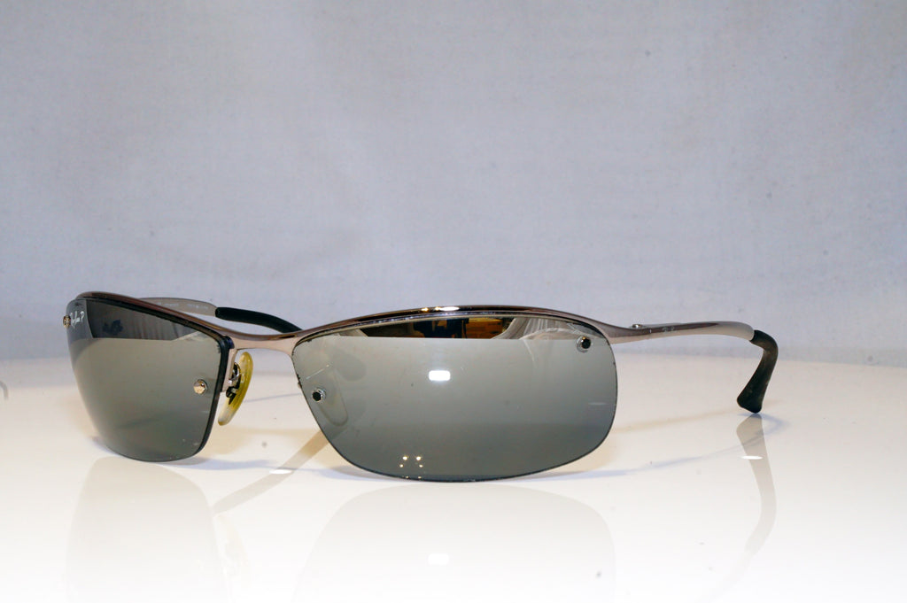 RAY-BAN Mens Polarized Designer Sunglasses Silver Wrap RB 3183 004/82 17757
