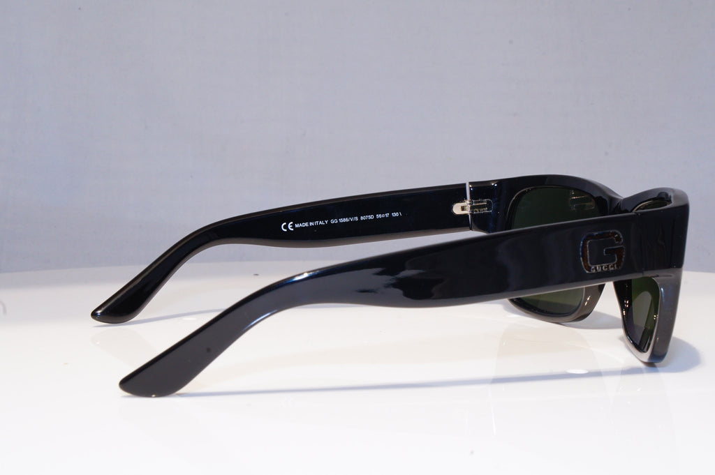 GUCCI Mens Boxed Designer Sunglasses Black Rectangle GG 1586 8075D 18874