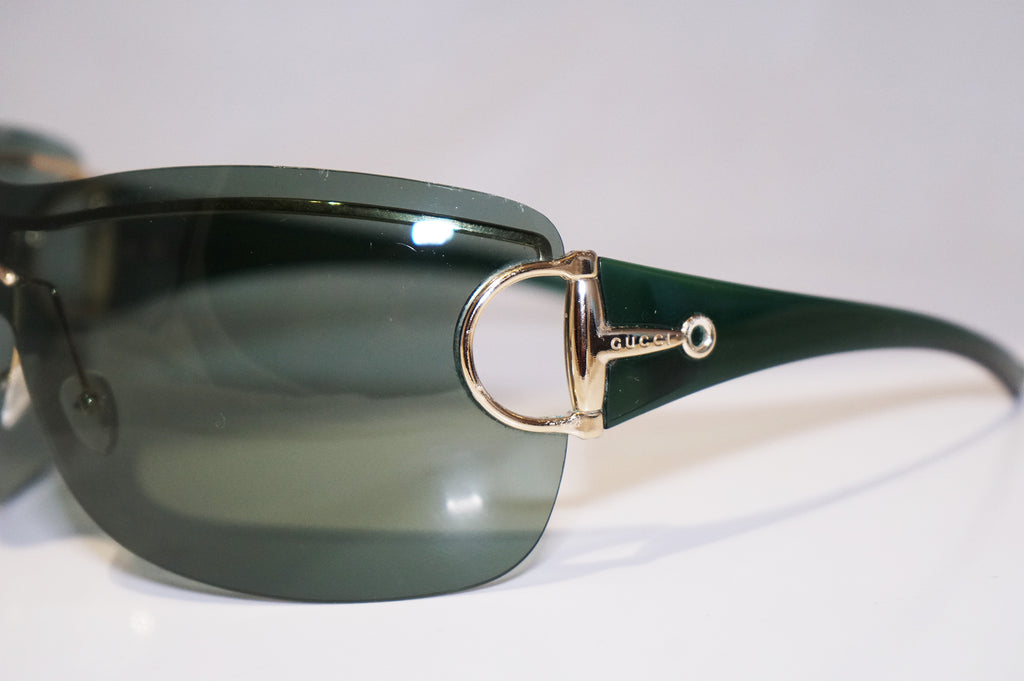 GUCCI Womens Designer Sunglasses Green Shield GG 2711 PU1 16749