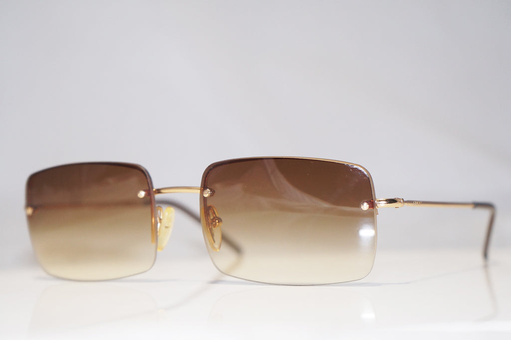 GUCCI 1990 Vintage Mens Designer Sunglasses Gold Square GG 1653 T3J 14993