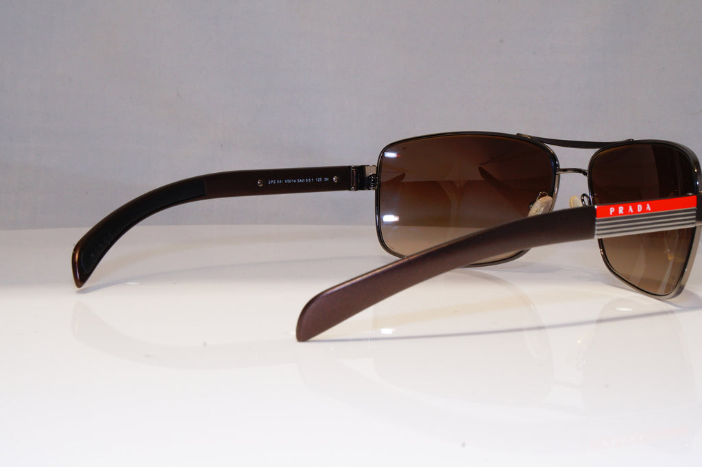 PRADA Mens Designer Sunglasses Brown Rectangle SPS 54I 5AV-6S1 22310