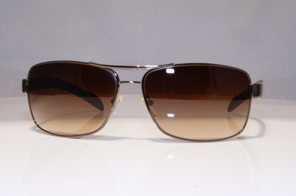 PRADA Mens Designer Sunglasses Brown Rectangle SPS 54I 5AV-6S1 22310