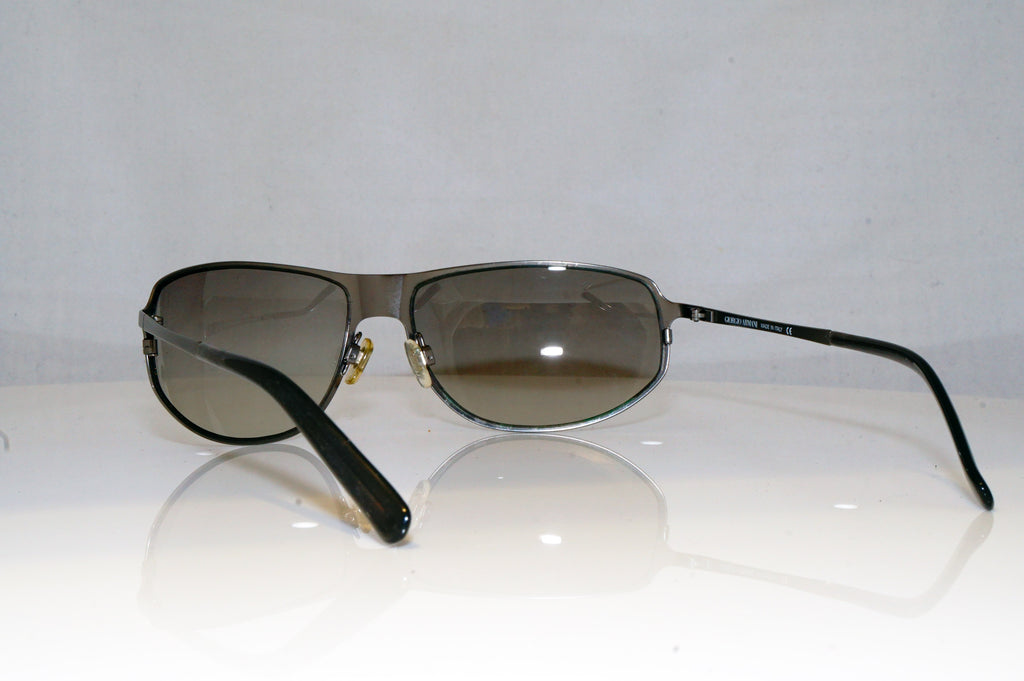 GIORGIO ARMANI Mens Designer Sunglasses Silver Wrap 1562 1285/11 17789