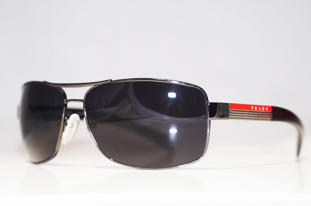PRADA Mens Designer Sunglasses Black Rectangle SPS 54I 5AV-5Z1 15229