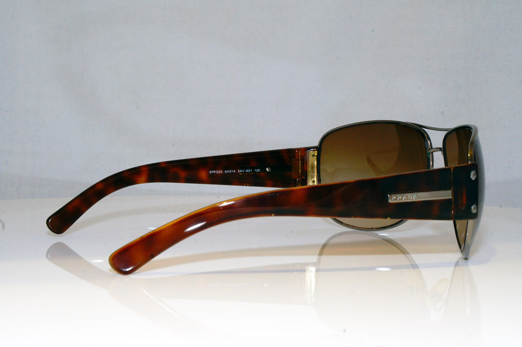 PRADA Mens Boxed Designer Sunglasses Brown Aviator SPR 52G 5AV-6S1 17773