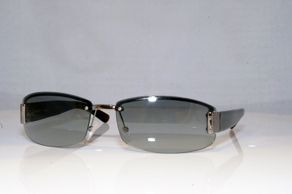 GUCCI Mens Unisex Vintage Designer Sunglasses Grey Rectangle GG 1799 NQ2ZR 17492