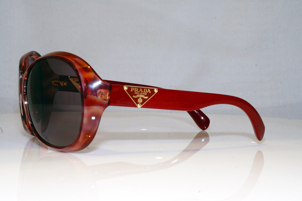 PRADA Womens Oversized Designer Sunglasses Burgundy Round SPR 08N BIC-6X1 17776