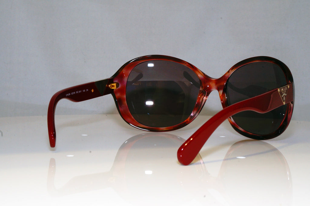 PRADA Womens Oversized Designer Sunglasses Burgundy Round SPR 08N BIC-6X1 17776