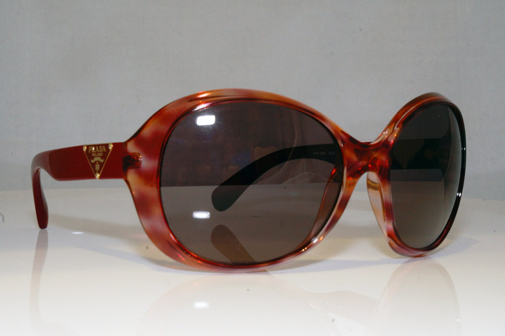 PRADA Womens Oversized Designer Sunglasses Burgundy Round SPR 08N BIC-6X1 17776