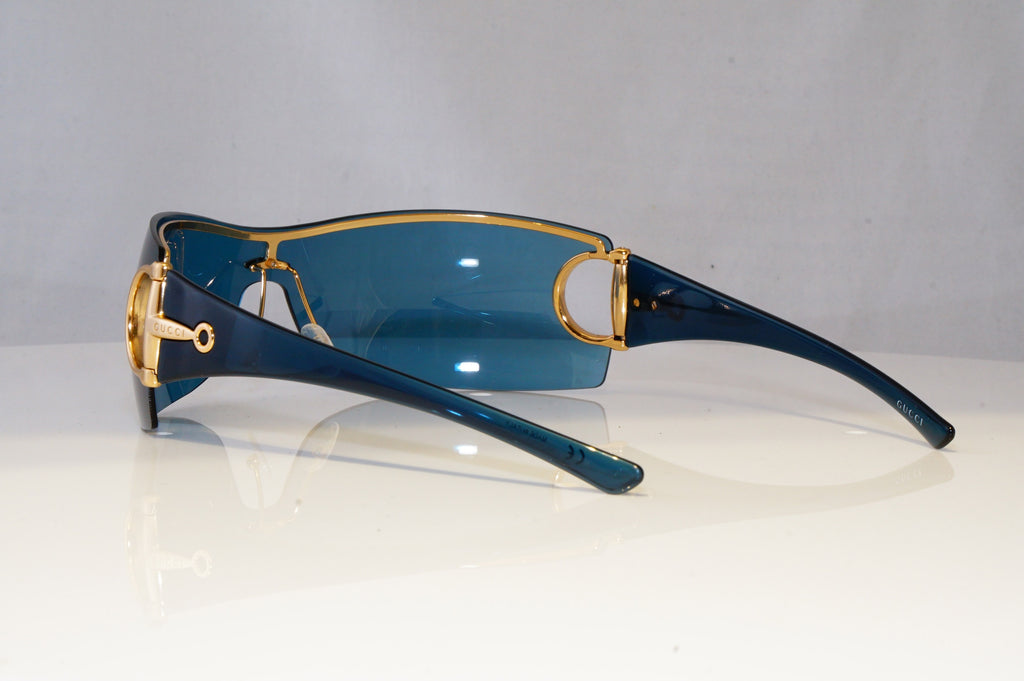 GUCCI Womens Designer Sunglasses Blue Shield GG 2712 PU6 20412