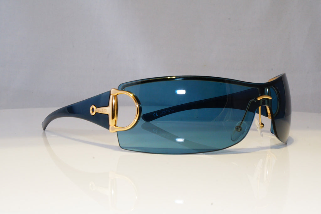 GUCCI Womens Designer Sunglasses Blue Shield GG 2712 PU6 20412