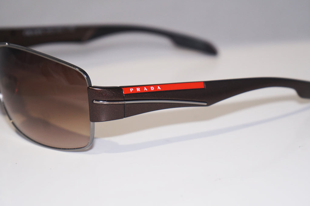 PRADA Mens Designer Sunglasses Brown Wrap SPS 53N 5AV-6S1 15135