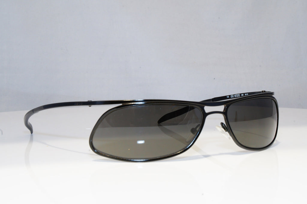 GUCCI Mens Vintage 1990 Designer Sunglasses Black Wrap GG 1672 006 18850