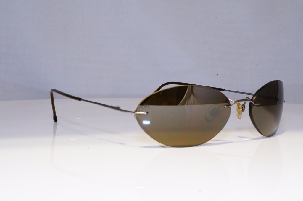 GIORGIO ARMANI Mens Womens Designer Sunglasses Silver Oval 1556 1144/6E 20920