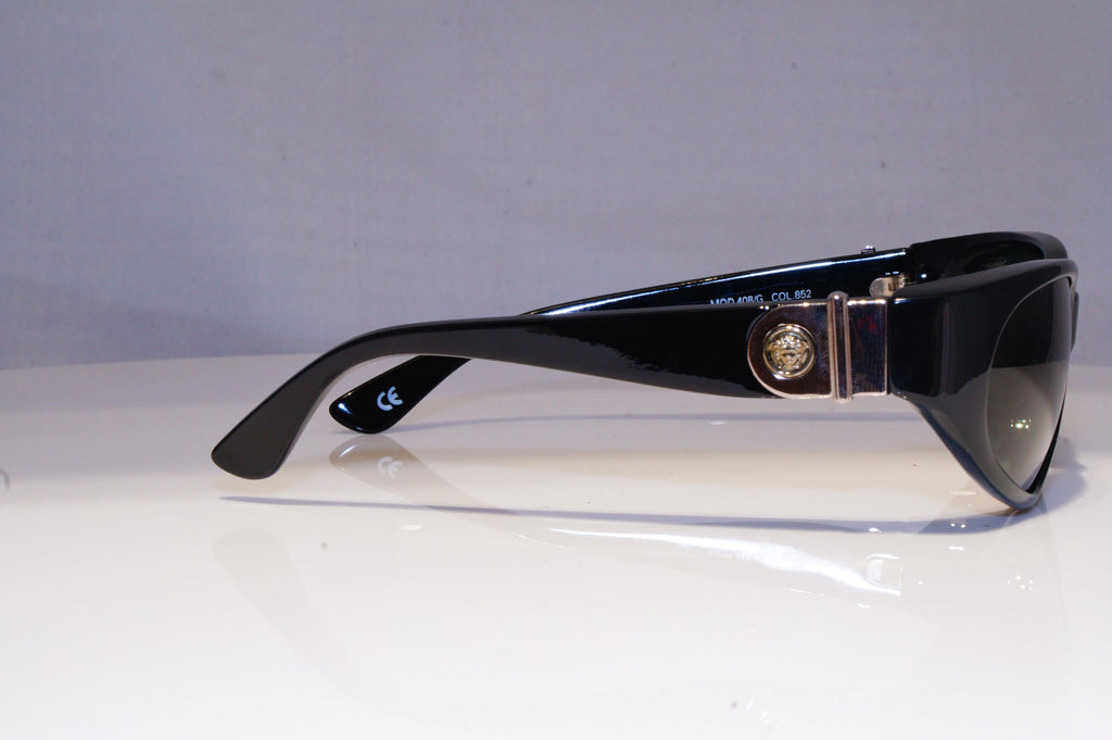 GIANNI VERSACE Mens Vintage 1990 Designer Sunglasses Black GOLD 408/G 852 19998