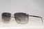 GUCCI 1990 Vintage Mens Designer Sunglasses Silver Folding GG 1689 6LB 15692