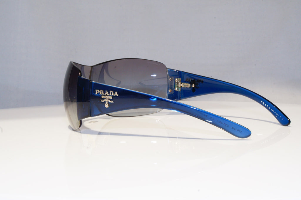 PRADA Mens Unisex Designer Sunglasses Blue Shield SPR 22M GOD-3M1 18807