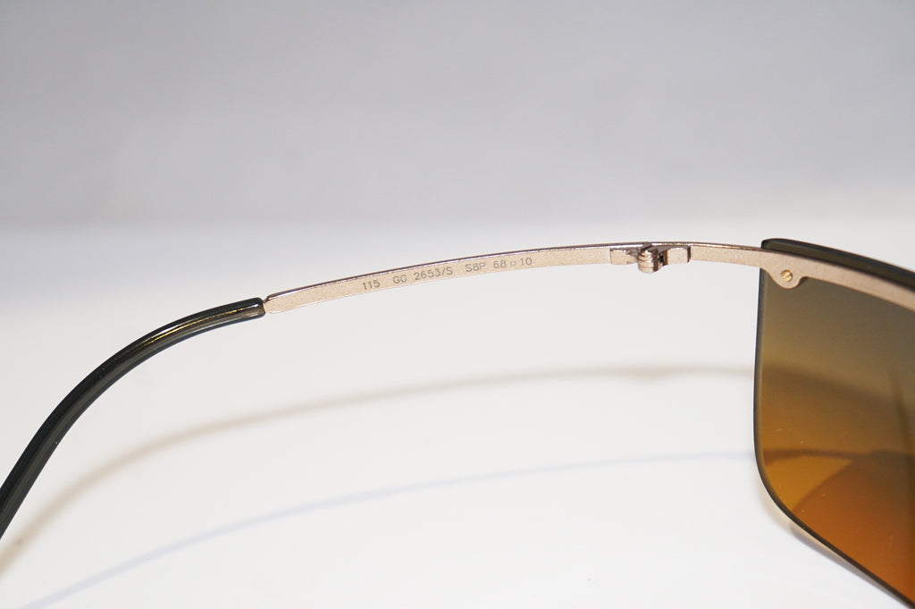 GUCCI 1990 Vintage Mens Designer Sunglasses Gold Wrap GG 2653 S8P 15690