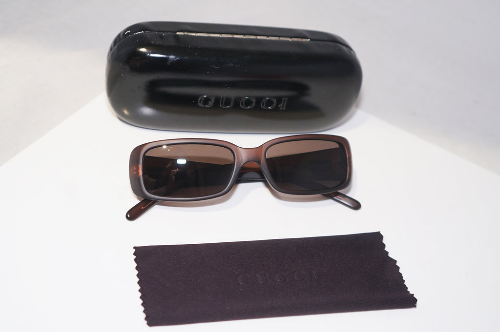 GUCCI 1990 Vintage Mens Designer Sunglasses Brown Rectangle GG 2450 E9P 15628