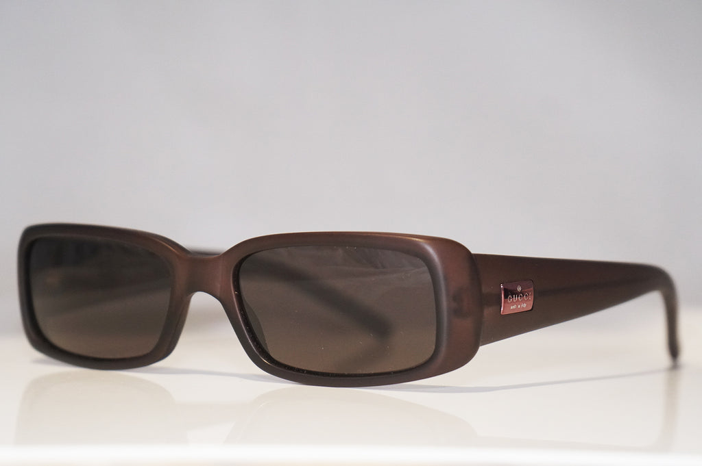 GUCCI 1990 Vintage Mens Designer Sunglasses Brown Rectangle GG 2450 E9P 15628