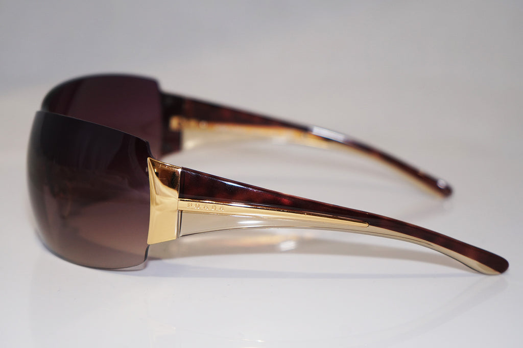 PRADA Mens Womens Designer Sunglasses Brown Shield SPR 54G 5AK-2Z1 16856