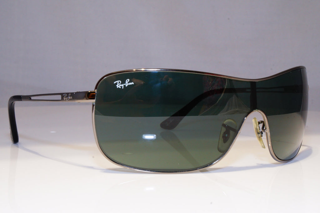 RAY-BAN Mens Designer Sunglasses Silver Shield RB 3466 004/71 20996