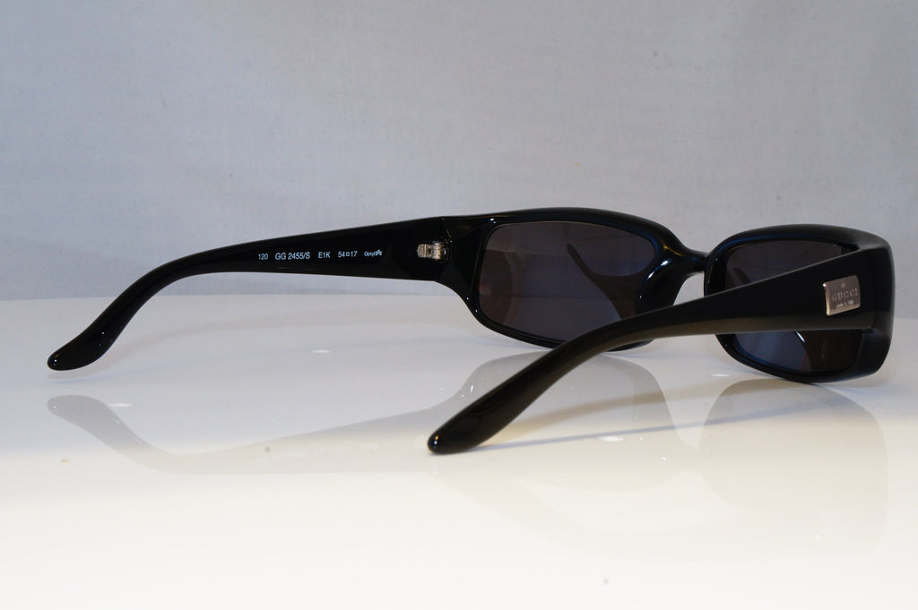 GUCCI Mens Boxed Vintage Designer Sunglasses Black Rectangle GG 2455 E1K 20965