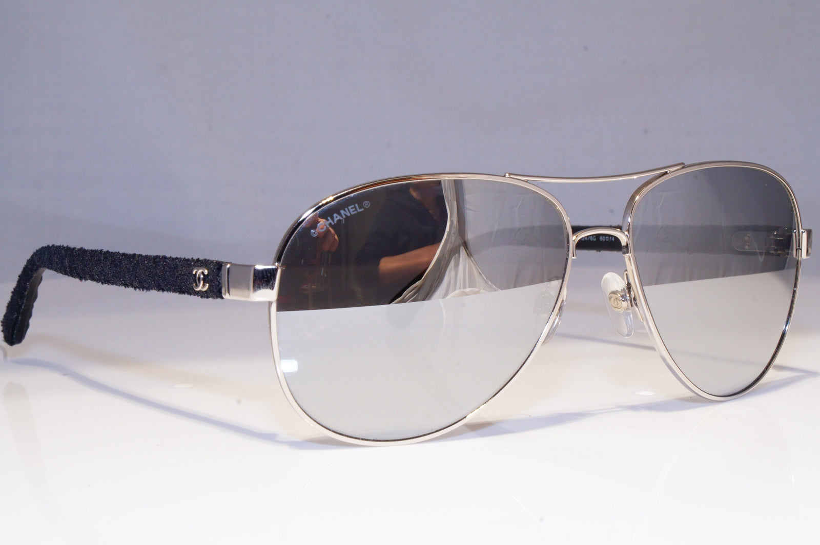 CHANEL Mens Womens Mirror Boxed Designer Sunglasses Pilot 4207 124